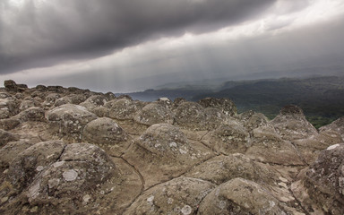 Amazing rocks the name is Laan Hin Pum viewpoint at Phu Hin Rong Kla National Park in Phitsanulok province, Thailand