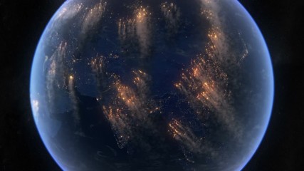 Fires Burning Around the World. Wildfire and Smoke Covering Most of the World. Satellite Night View Shows Pollution Clouds on All Continents. World War 3. End of the Earth. Country Borders.