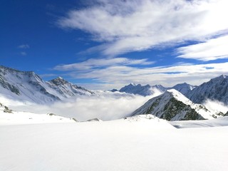 mountains in winter