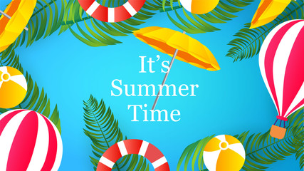 It's Summer Time beach background 