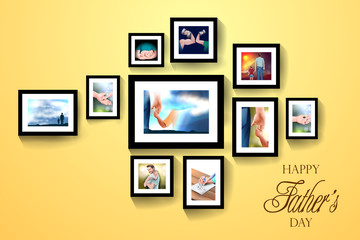 easy to edit vector illustration of Happy Father's Day background showing bonding and relationship between kid and father