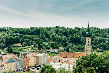Obraz premium View onto Burghausen 