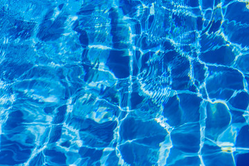 Blue ripped water in swimming pool