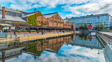 Trondheim Solsiden River Reflection - 290968542