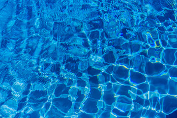 Blue ripped water in swimming pool