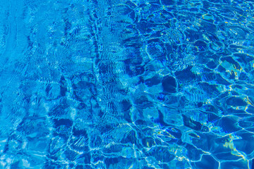 Blue ripped water in swimming pool