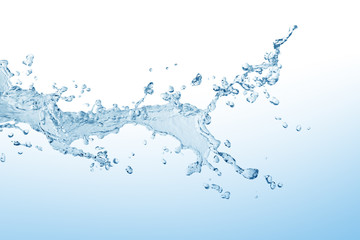 Water splash isolated on white background, water