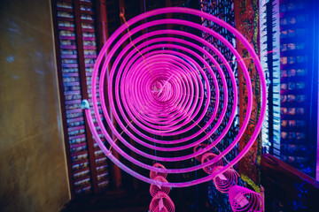 low angle shot of spiral shape jostick