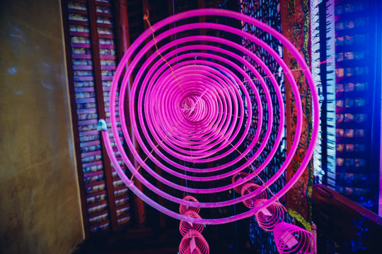 low angle shot of spiral shape jostick