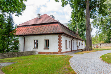 Fototapeta na wymiar Presbytery building in which Marian Langiewicz, the hero of the January Uprising in 1863, was hiding; Małogoszcz, Poland