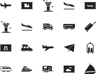 holiday vector icon set such as: briefcase, box, pictogram, sketch, vessel, nautical, luxury, toy, metal, high, modern, bullet, front, public, cart, steel, family, hotel, mobile, leisure, sail, wing