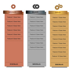 Pricing Table Templet Design. Vector EPS.