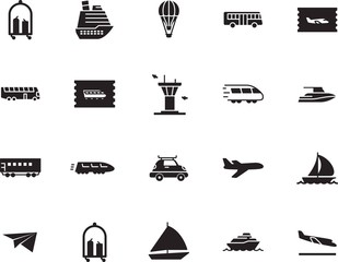 holiday vector icon set such as: carriage, family, sketch, box, recreation, tower, balloon, landing, destination, smart, access, station, controller, company, architecture, aeroplane, bag, activity