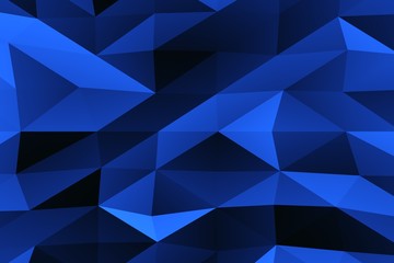 Blue saturate abstract background with triangles