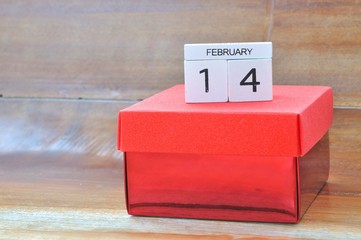gift box  with valentine day concept