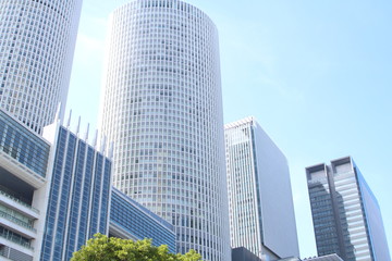 Obraz na płótnie Canvas High buildings around Nagoya Station
