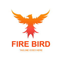 Bird logo,travel logo,fire bird icon.vector logo template