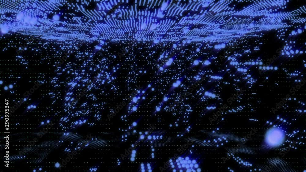 Aufkleber futuristic 3d footage virtual reality hologram rendering network communication concept. 4k motion gr