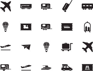 holiday vector icon set such as: boat, toy, luxury, company, wheel, ocean, origami, minimal, summer, roof, case, automobile, auto, mail, family, sketch, box, price, wing, smart, tour, cruise, yacht