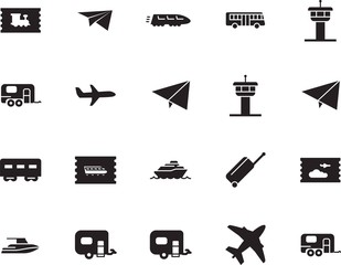 holiday vector icon set such as: wheel, company, baggage, marine, web, yacht, coach, tickets, steel, case, metal, bullet, wave, metro, vessel, cruiser, circle, stop, carriage, motion, front, voyage