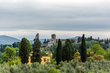 Obraz premium Beautiful view of the medieval center of Florence