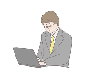 仕事をするビジネスパーソン