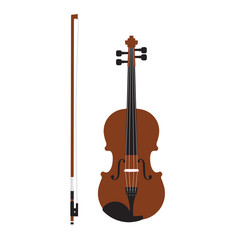 Fototapeta na wymiar Violin vector illustration