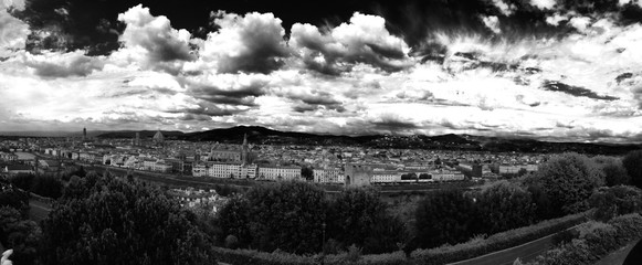 Beautiful view of the medieval center of Florence