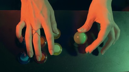 Pushing joystick and buttons from retro arcade games