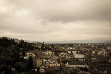 Naklejka premium Beautiful view of the medieval center of Florence