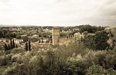 Fototapeta premium Beautiful view of the medieval center of Florence