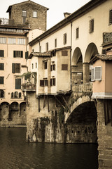 Fototapeta na wymiar Beautiful view of the medieval center of Florence