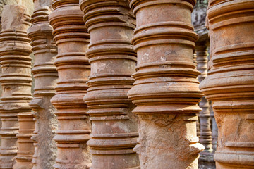 Angkor Wat window pillars, Cambodia