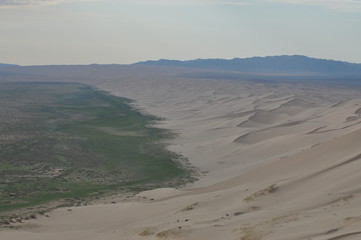 Mongolie intérieure, limite végétation et désert de Badain Jaran