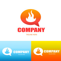 Hot Topic Logo,set of fire logo,vector logo template