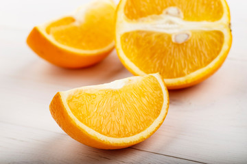 orange cut into pieces