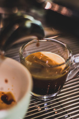 A cup of espresso coffee