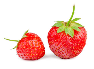 Strawberries isolated on white.