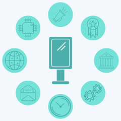 Billboard vector icon sign symbol