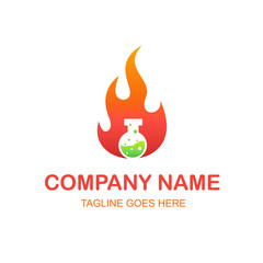 Fire Lab logo,gradient logo.vector logo template