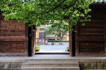 ocho-ji temple or Fukuoka Giant Buddha temple in Fukuoka, Japan. 