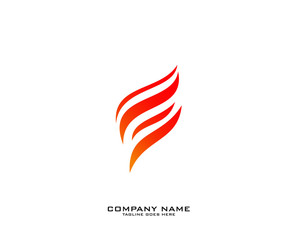 Obraz premium Fire flame Logo Template