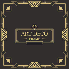 Art deco border and frame template.