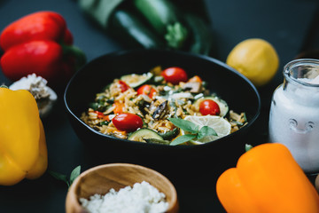 Roasted Vegetable Lemon Orzo Dish 