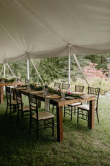 wedding garden party dinner party table setting