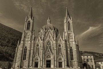 Castelpetroso, Isernia, Molise. Sanctuary of the Madonna Addolorata.  The sanctuary, which began...
