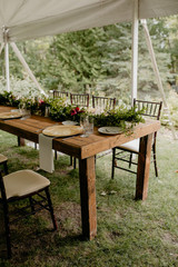 wedding garden party dinner party table setting