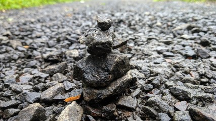 texture of stone on road