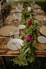 wedding garden party dinner party table setting