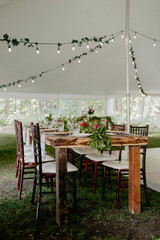wedding garden party dinner party table setting
